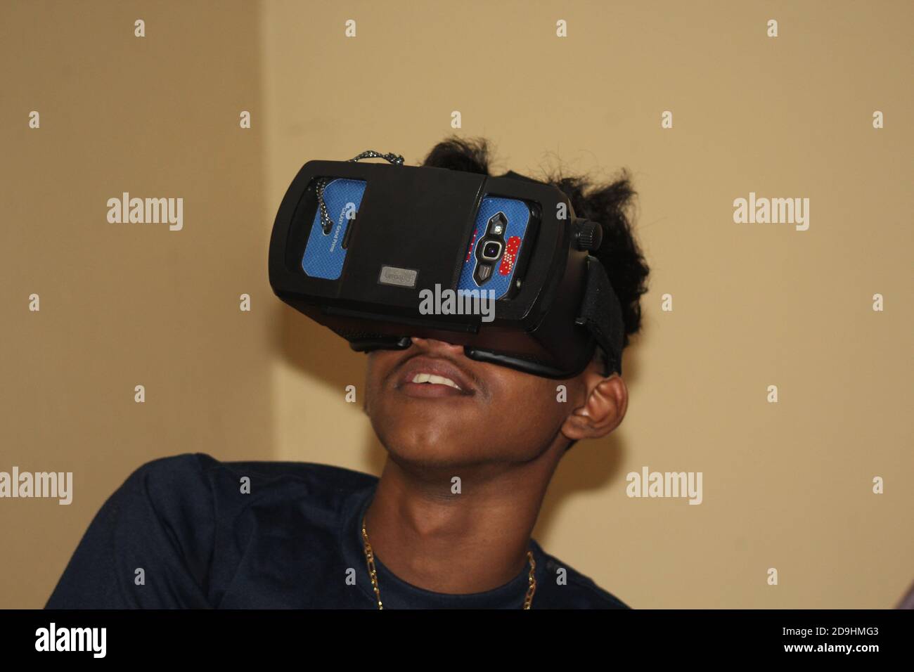 Virtual Reality Boy Stockfoto
