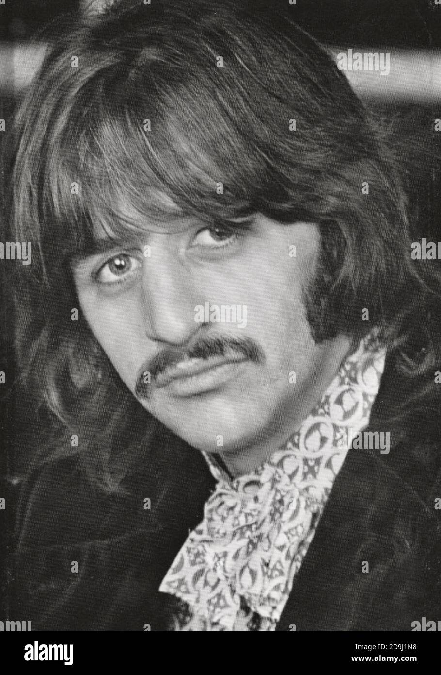 Portrait von Rigo Starr als gegeben an Mitglieder des Beatles Fanclubs und Einlagen in das weiße Album. Stockfoto
