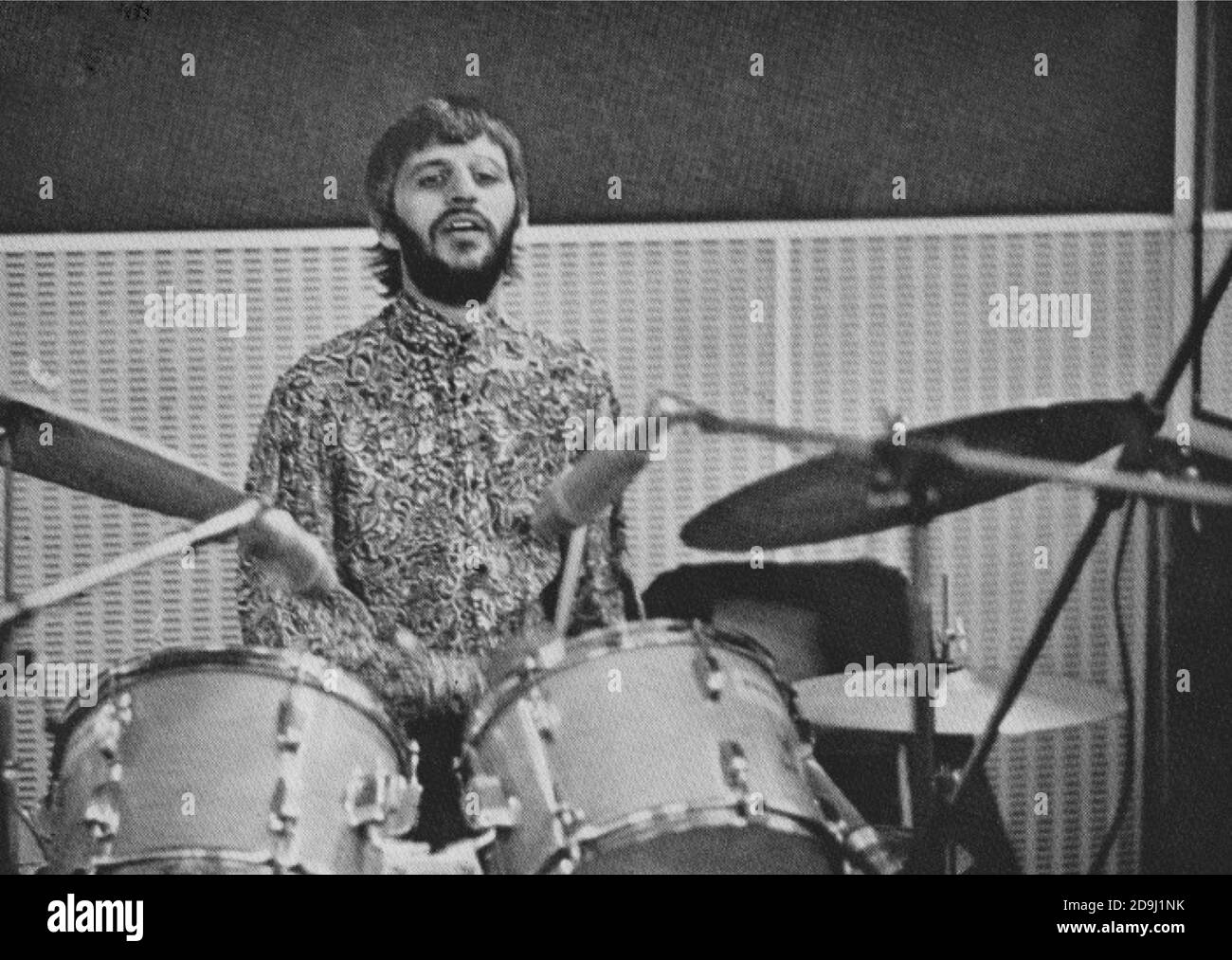 Portrait von Ringo Starr als Geschenk an Mitglieder des Beatles Fanclubs. Stockfoto