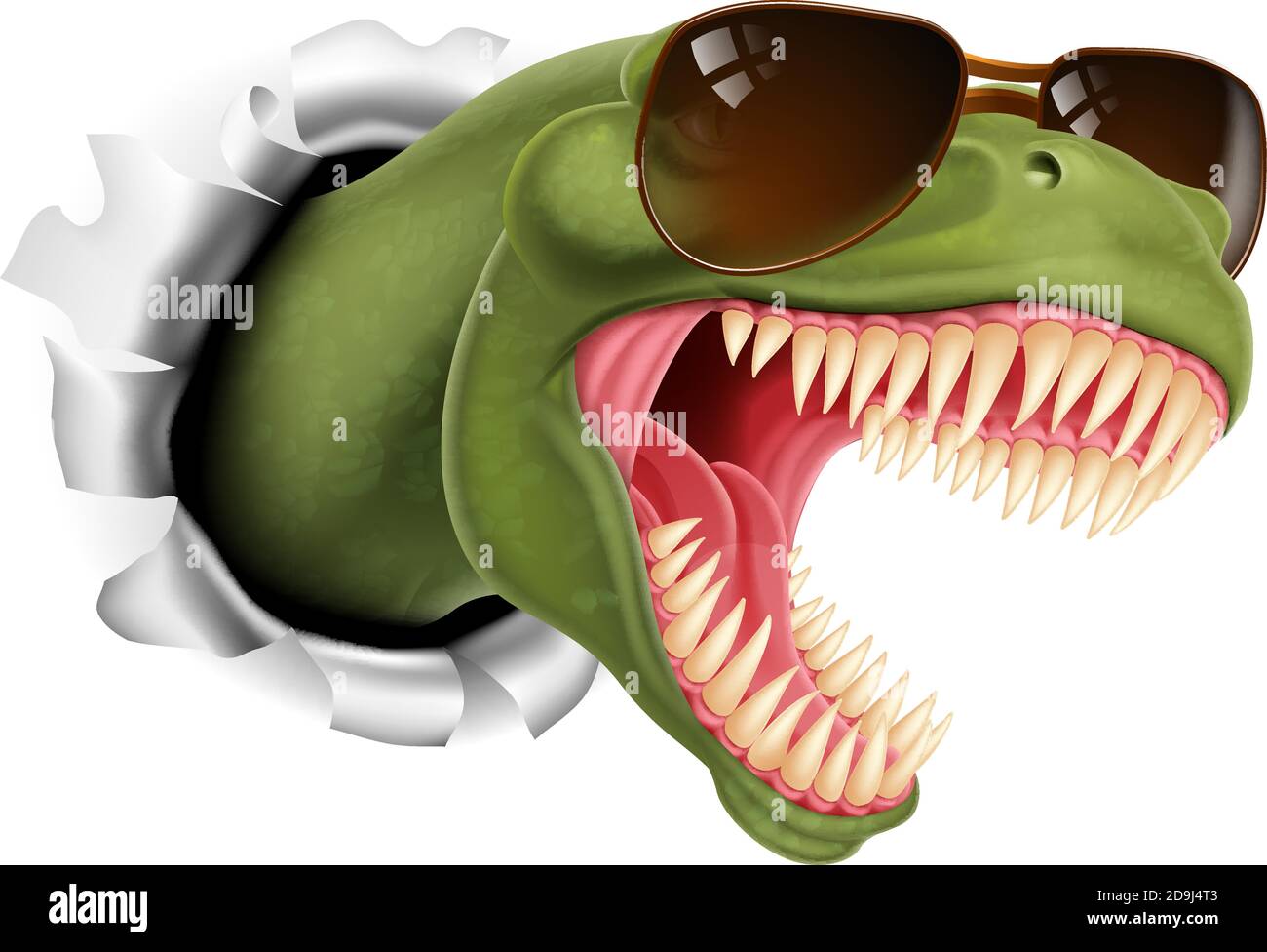 Coole Dinosaurier Tragen Schatten Sonnenbrille Stock Vektor