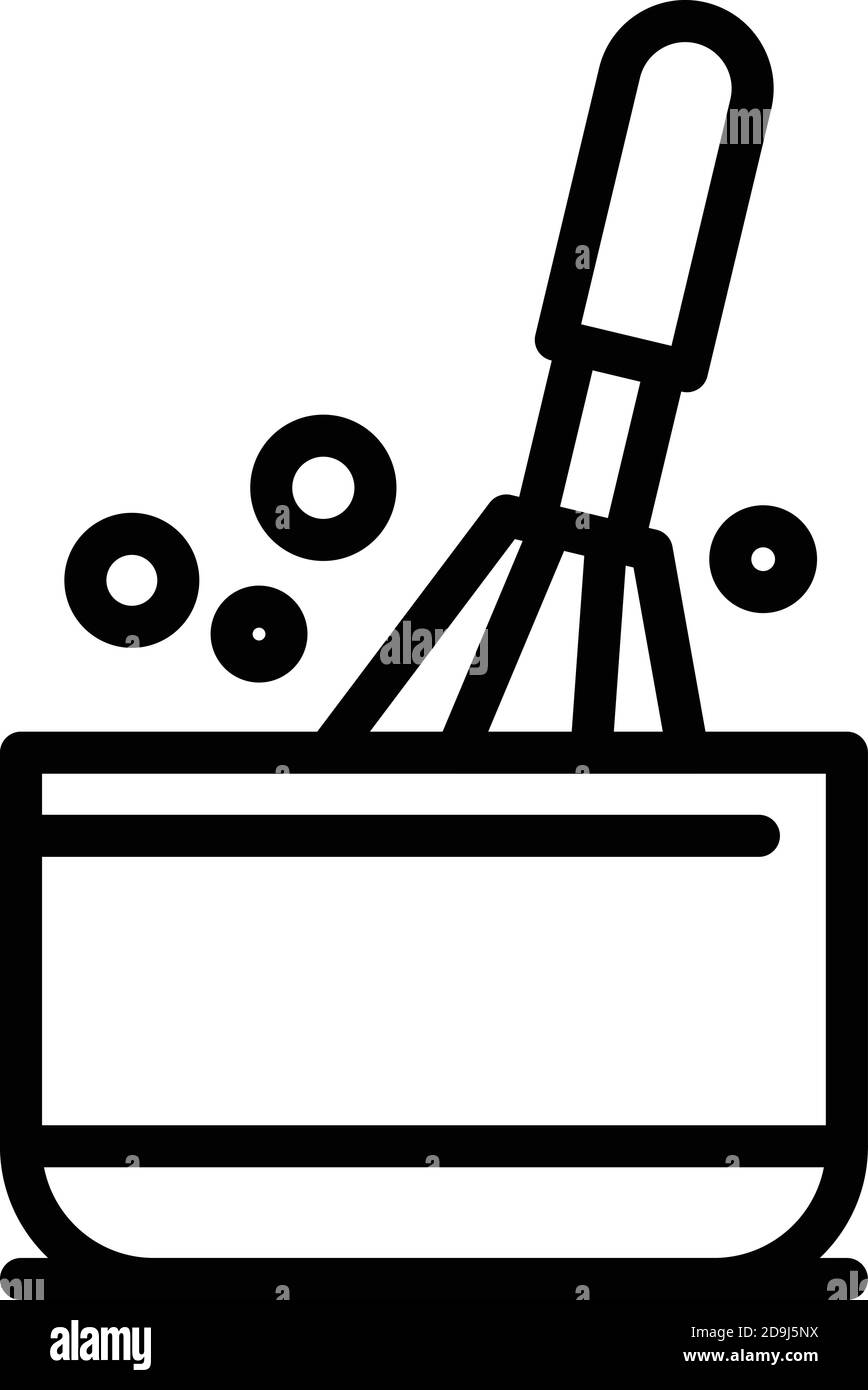 Symbol für Handmixer. Umriss Handmixer Vektor-Symbol für Web-Design isoliert auf weißem Hintergrund Stock Vektor