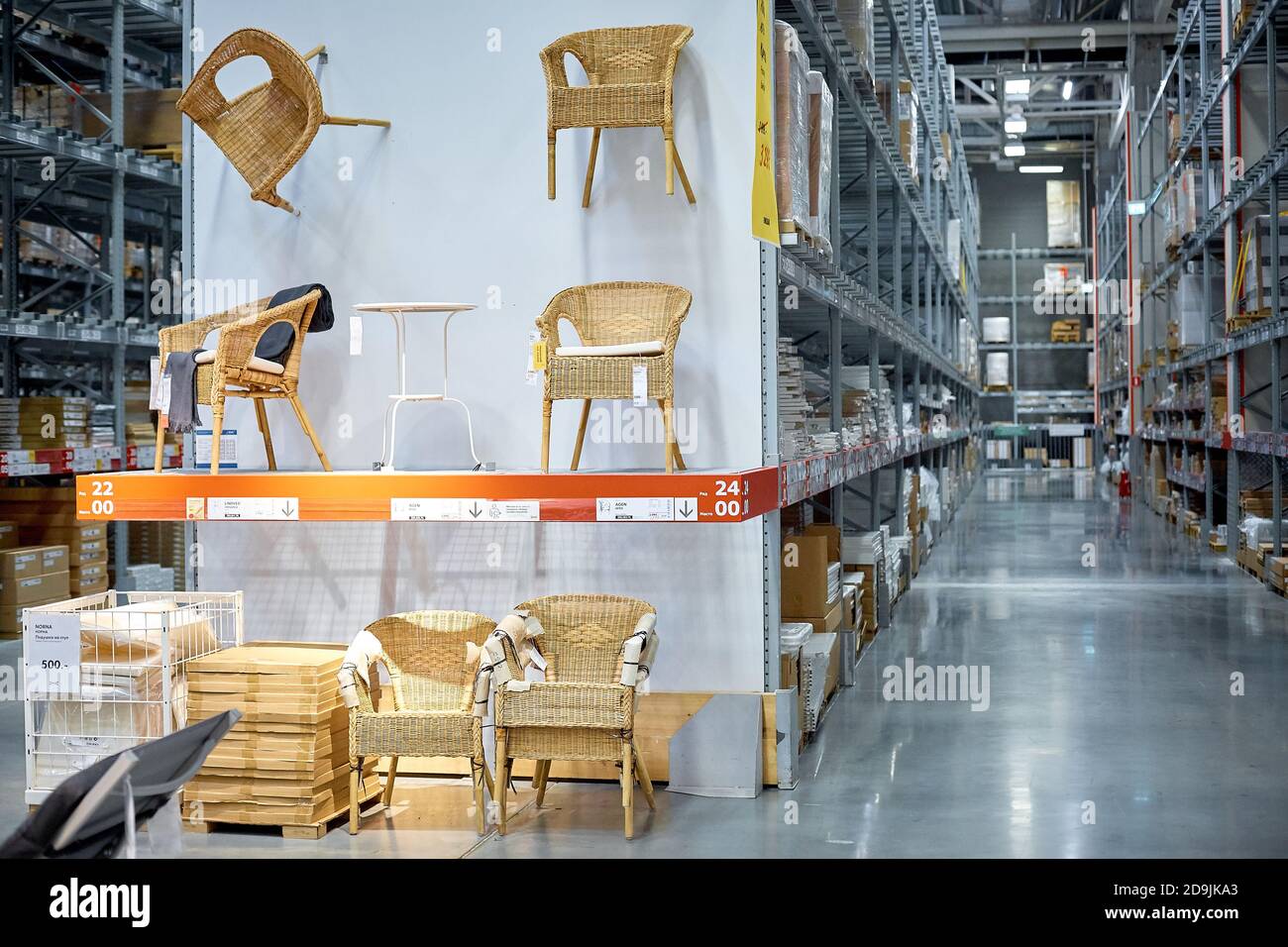 SAMARA, RUSSLAND - 07. MAI 2018: Interieur des Ikea-Geschäfts . IKEA ist der weltweit größte Möbelhändler. Stockfoto