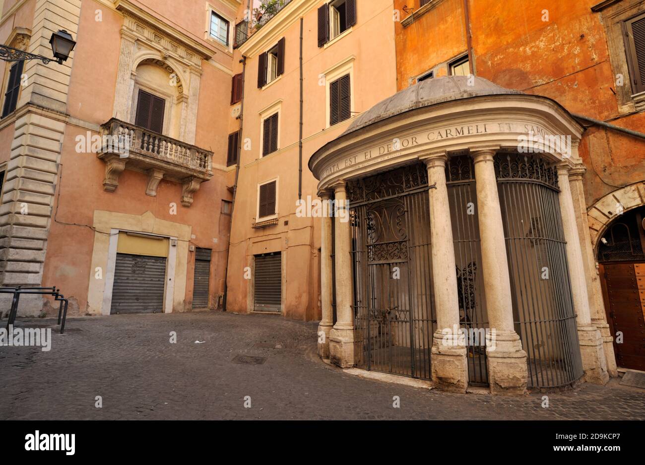 Tempietto del Carmelo, Piazza Costaguti, Jüdisches Ghetto, Rom, Italien Stockfoto