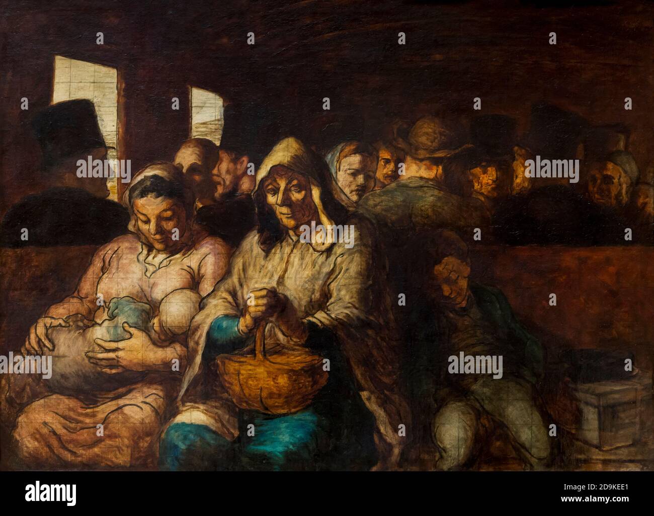 Die Third-Class Schlitten, Honore Daumier, ca. 1862-1864, Metropolitan Museum der Kunst, Manhattan, New York City, USA, Nordamerika Stockfoto