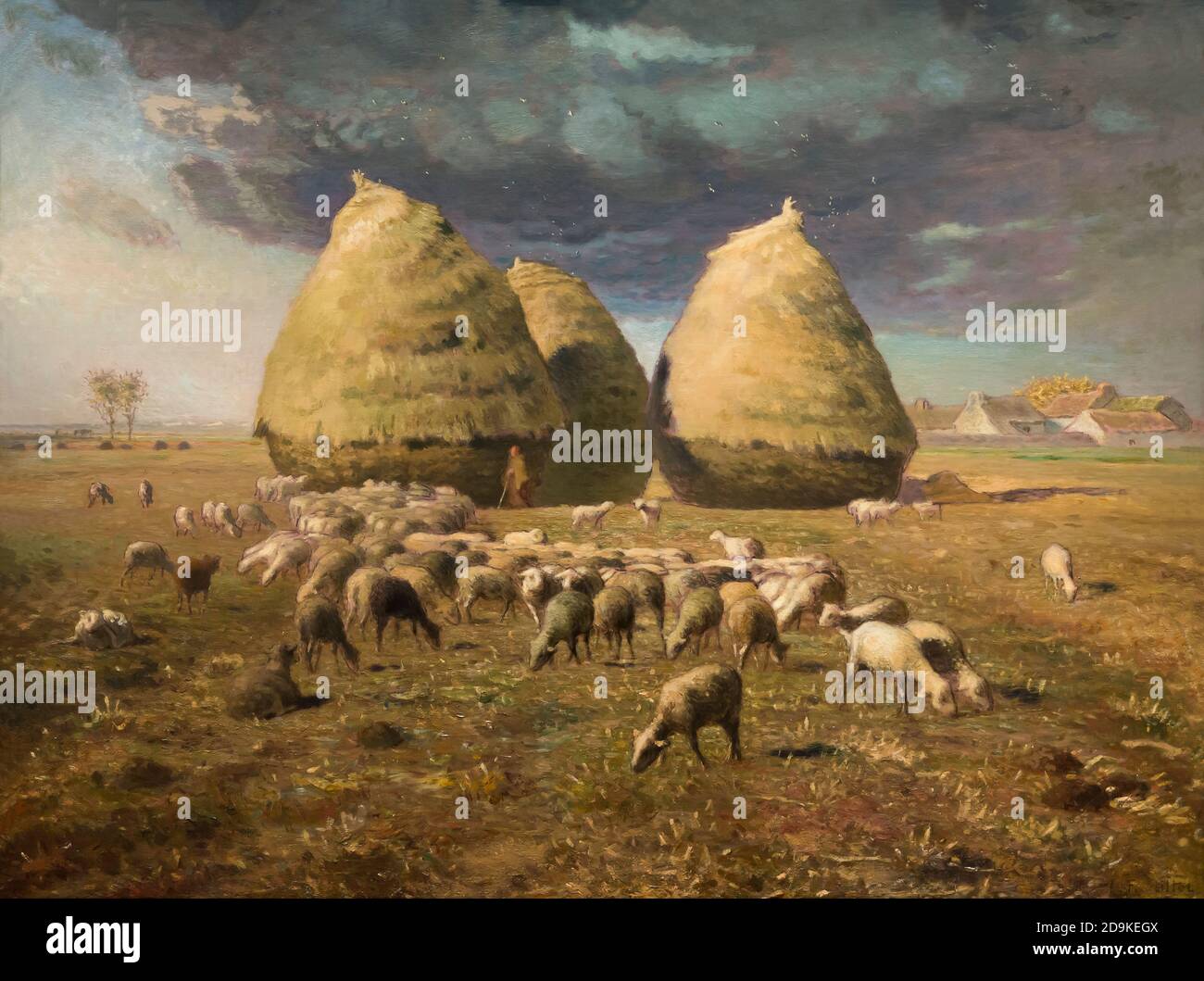 Haystacks, Autumn, Jean-Francois Millet, um 1874, Metropolitan Museum of Art, Manhattan, New York City, USA, Nordamerika Stockfoto