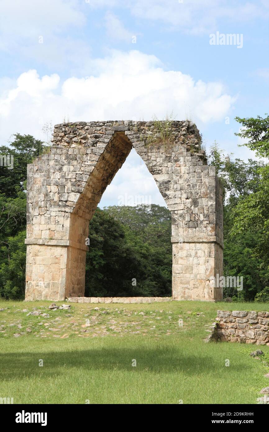 Der Bogen von Kabah in Yucatan, Mexiko. Stockfoto