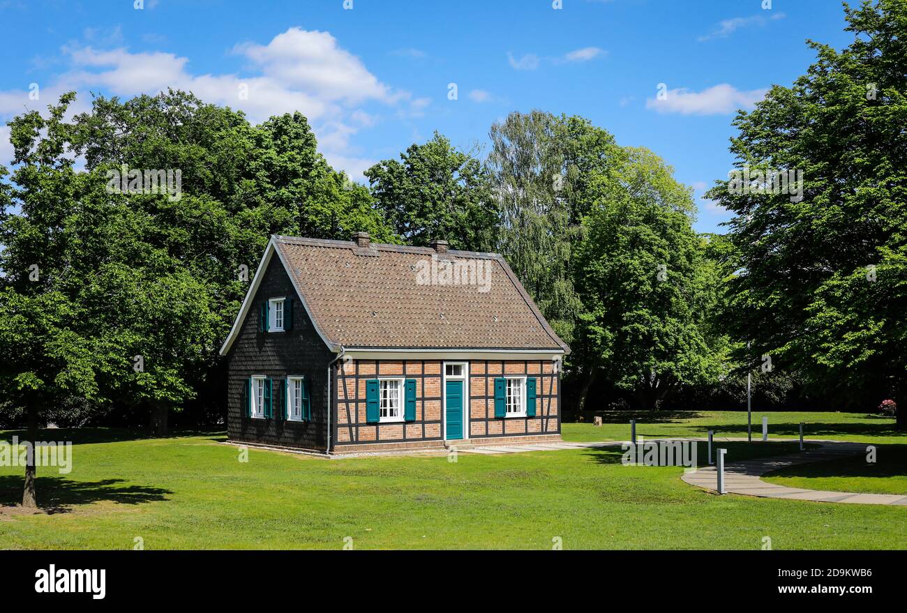 Das Krupp-Originalhaus, von 1824 bis 1844 Wohnhaus und Firmensitz der Familie Krupp, Essen, Ruhrgebiet, Nordrhein-Westfalen, Deutschland Stockfoto