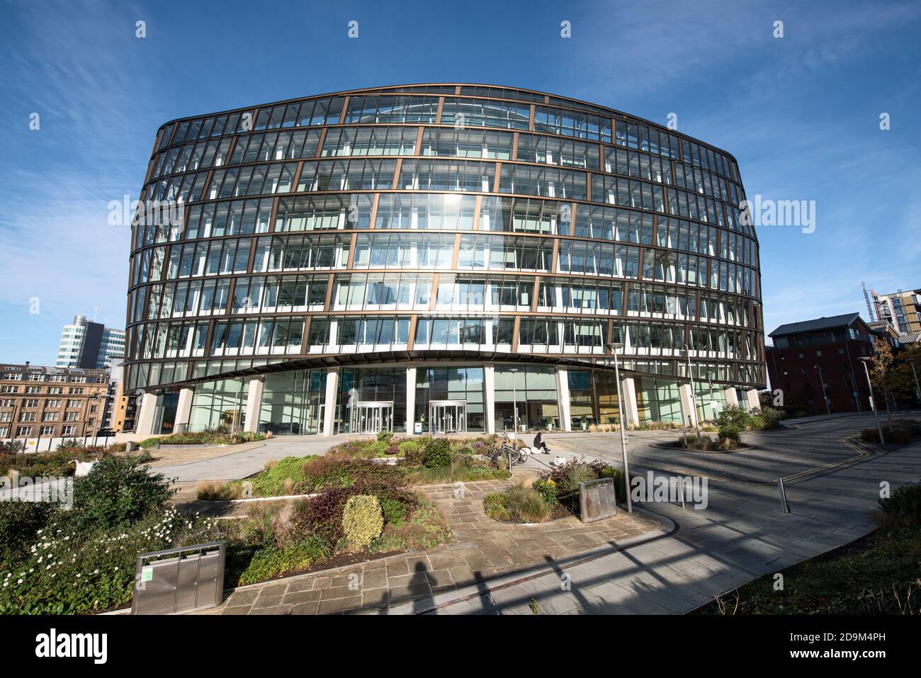 Ein Büroturm am Angel Square. NOMA, Manchester. Stockfoto