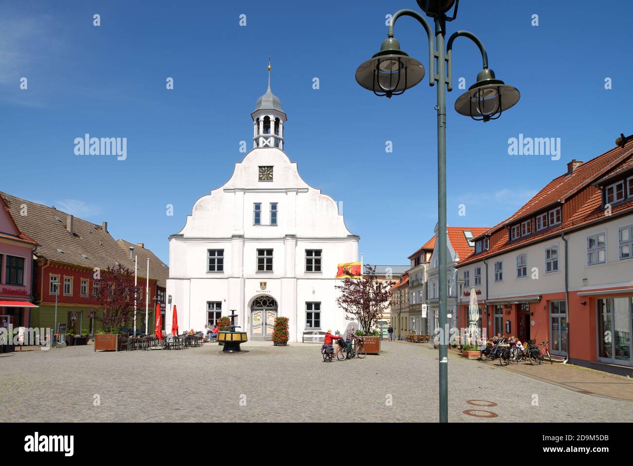 Altes Rathaus am Marktplatz in Wolgast, Wolgast, Usedom, Ostsee, Mecklenburg-Vorpommern, Deutschland Stockfoto