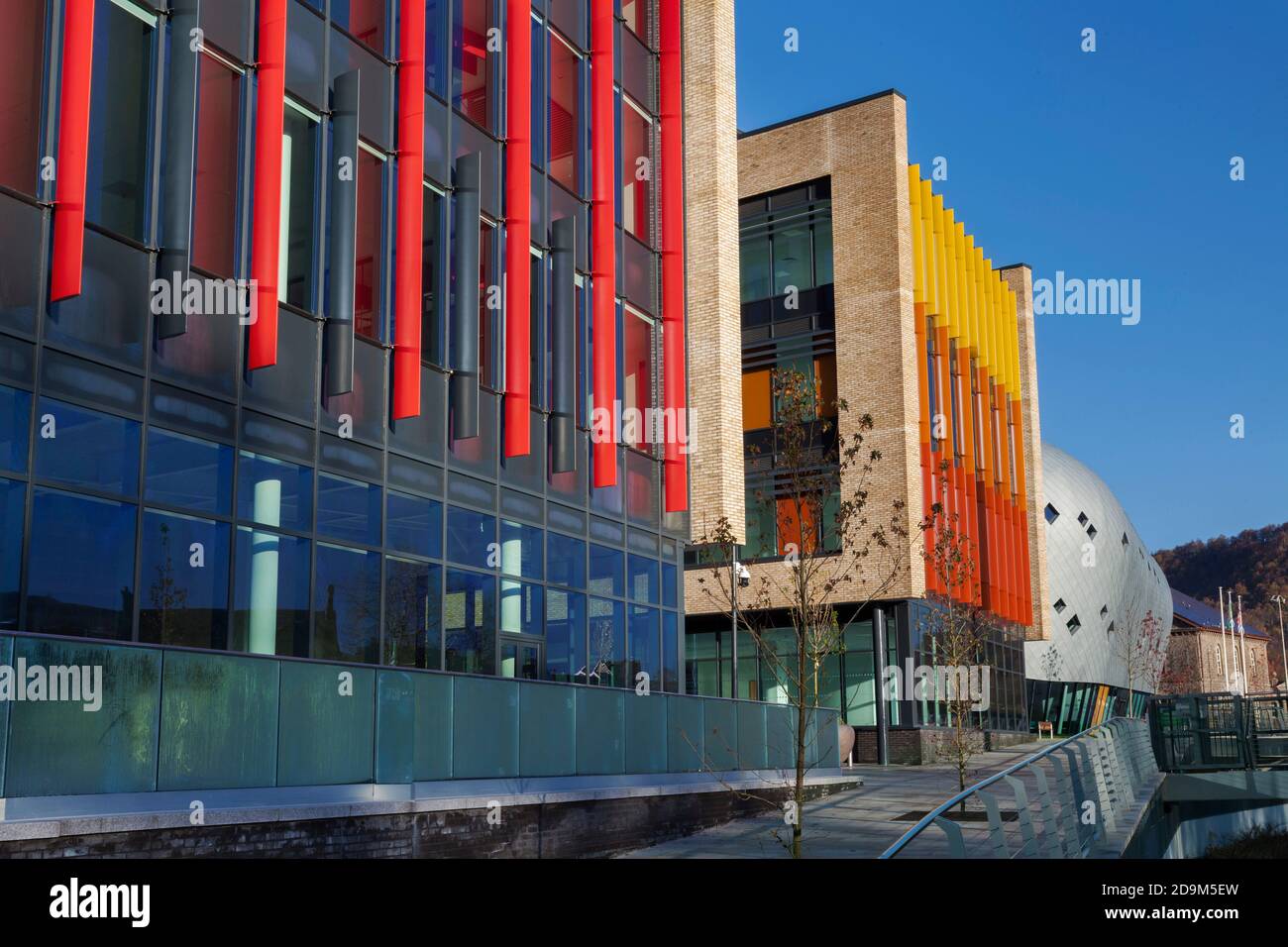 New Taff Development Buildings, Pontypridd, Rhondda Cynon Taff, South Wales, Großbritannien Stockfoto