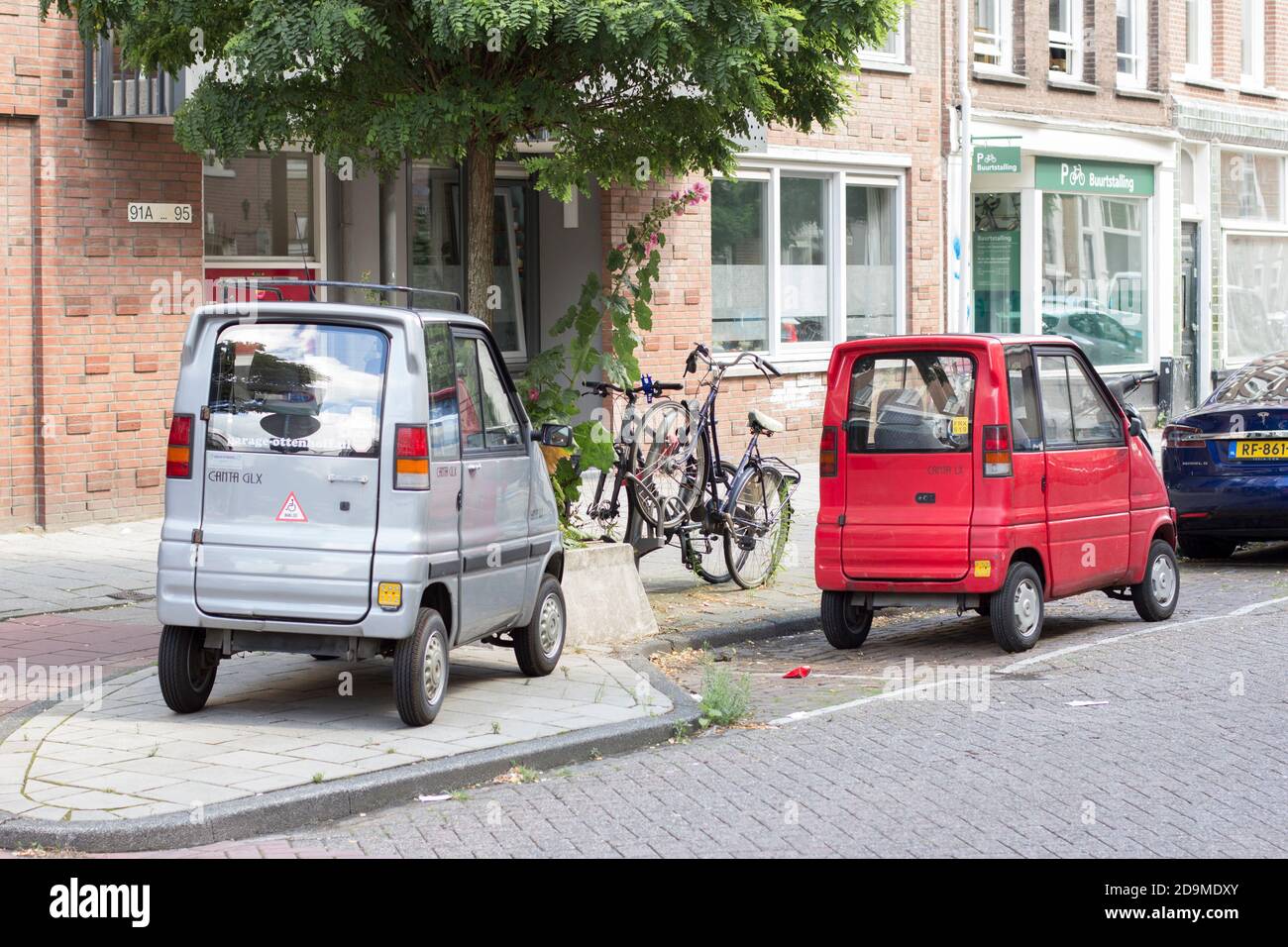 Mini Autos in Amsterdam Stockfoto