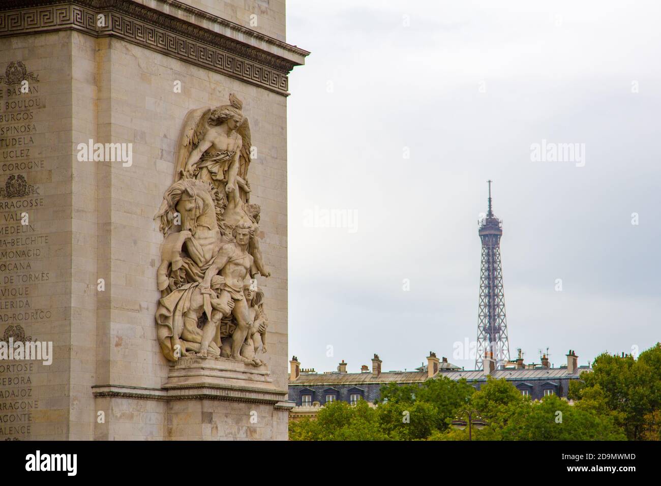 Wunderschöne Nähe zum Arc de Triomphe in Paris Frankreich Stockfoto