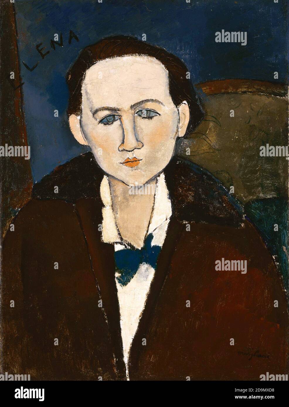 Modigliani. Elena Povolozky von Amedeo Clemente Modigliani (1884-1920), Öl auf Leinwand, um 1917 Stockfoto