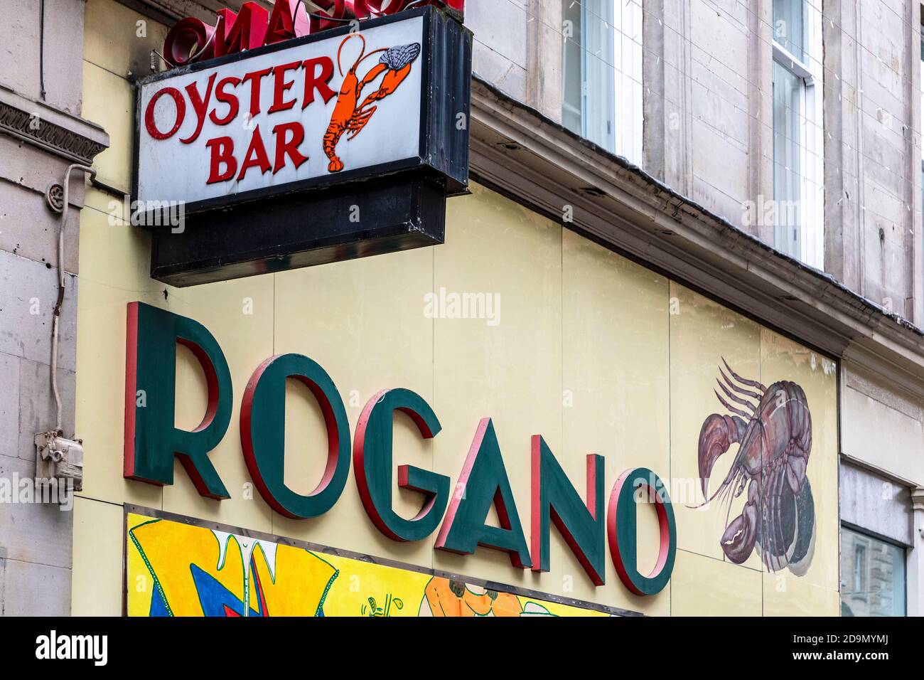 Außenansicht des berühmten Restaurants Rogano, Glasgow City Centre, Schottland, UK Stockfoto