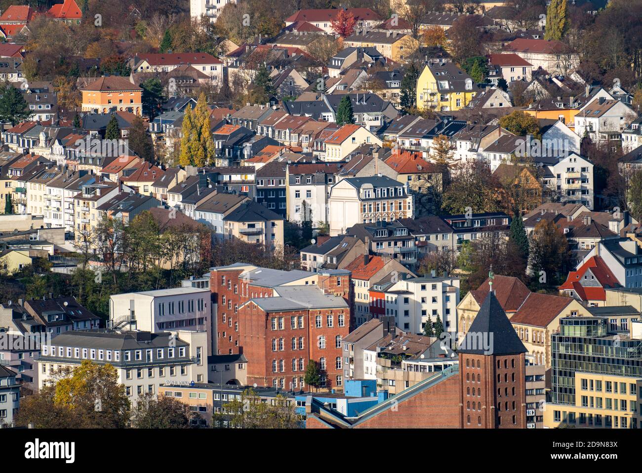 Blick über Wuppertal, Richtung Norden, Wuppertal Barmen, NRW, Deutschland Stockfoto