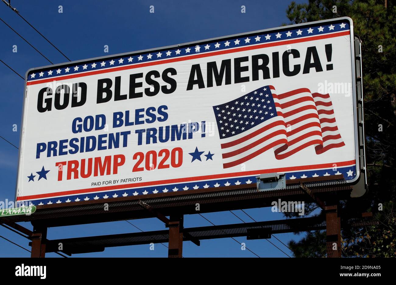 Donald Trump Werbung in Georgia, USA. Stockfoto