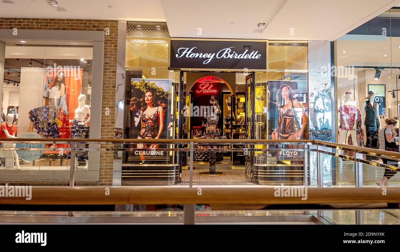 Brisbane, Queensland, Australien: 24. September 2019: Honey Birdette Salon im großen Westfield Shopping Centre Stockfoto