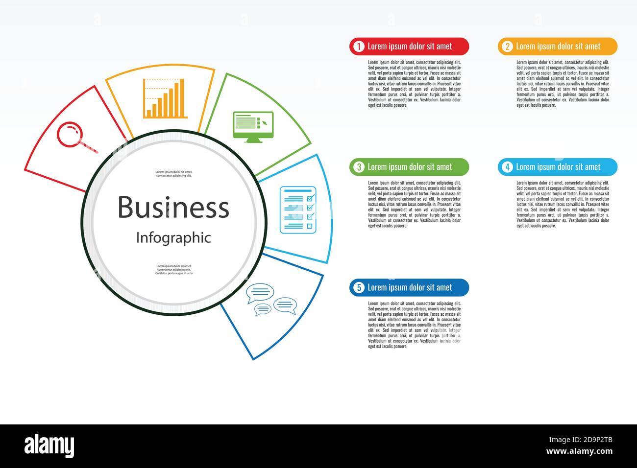 Infografik Muster für Geschäftsinformationen, presentation.Vector und Illustration Stock Vektor