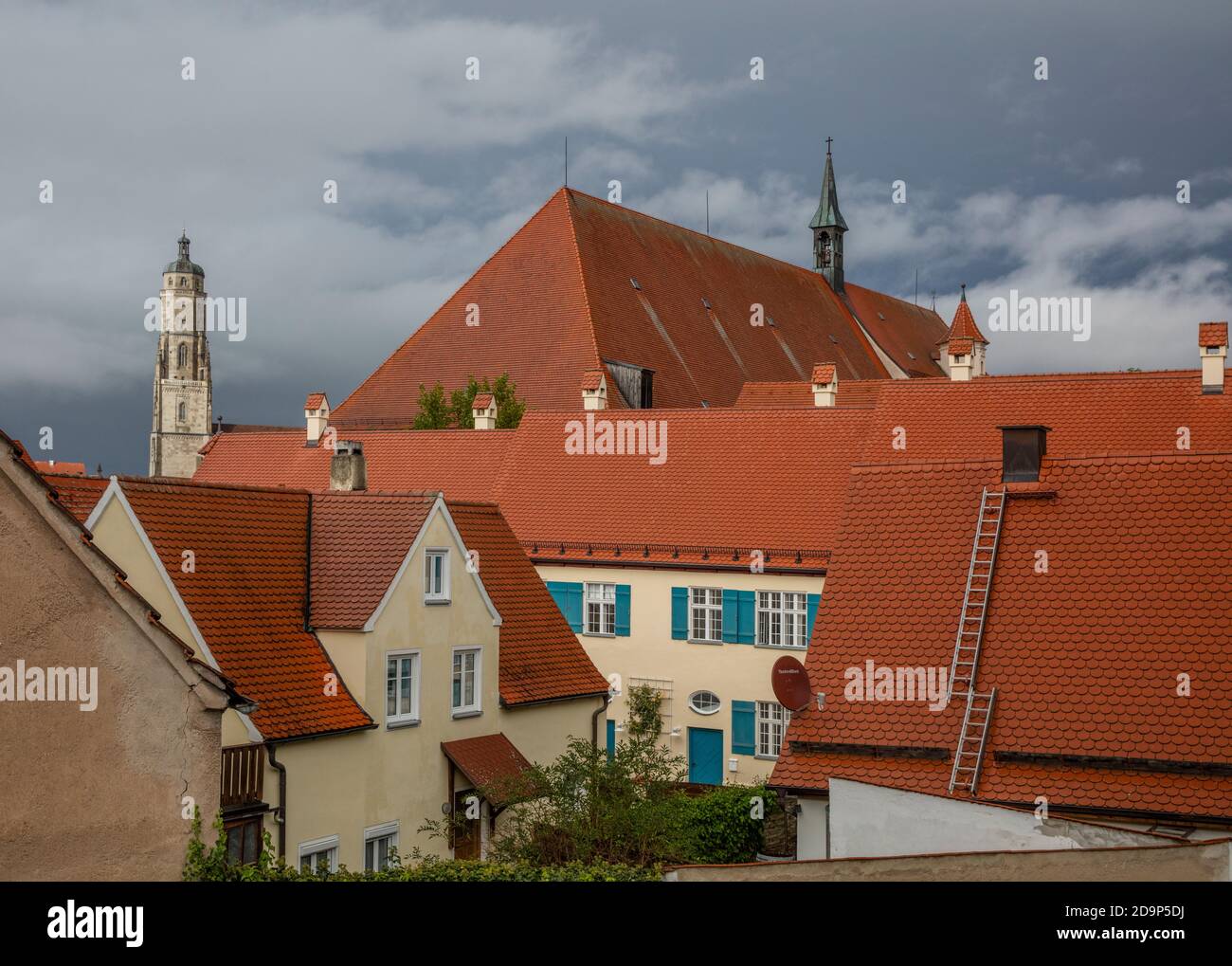 Nördlingen, Altstadt, Franken, Bayern, Deutschland Stockfoto