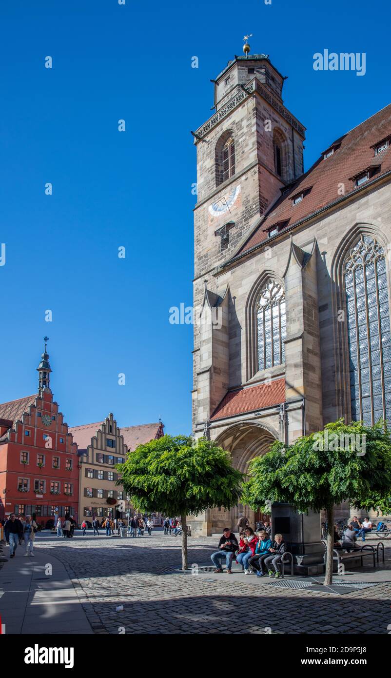 Dinkelsbühl, Altstadt, Franken, Bayern, Deutschland Stockfoto