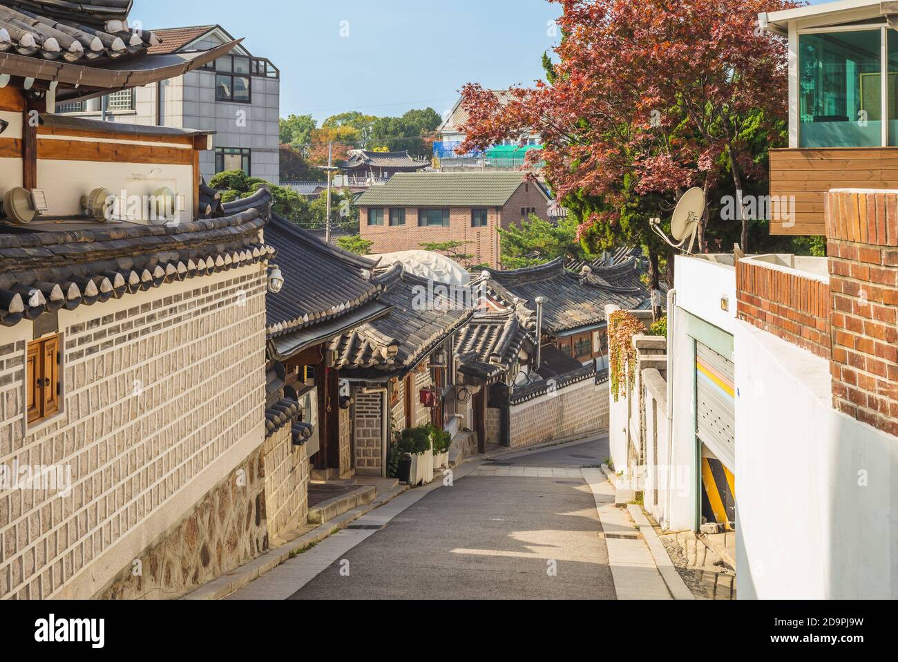 Historisches Bukchon Hanok Dorf in seoul, Südkorea Stockfoto