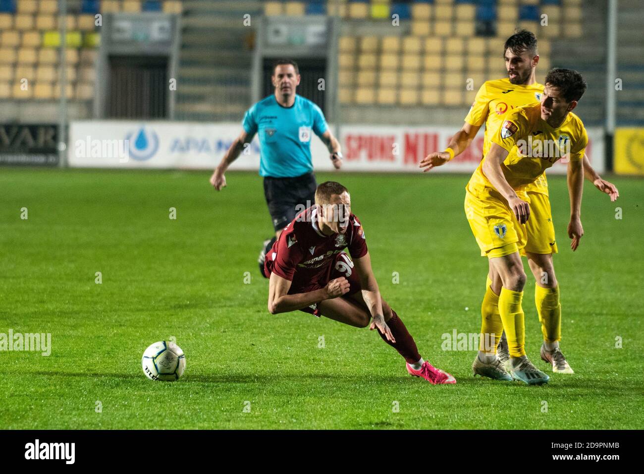 Ploiesti, Rumänien. November 2020. Catalin Hilistei #94 des FC Rapid Bucharest während der rumänischen Ligue 2 'Casa Pariurilor' Saison 2020 - 2021 Spiel zwischen FC Petrolul Ploiesti und FC Rapid Bucharest im 'Ilie Oana' Stadion in Ploiesti, Rumänien. 6.11.2020. Foto: Copyright 2020, Quelle: Cronos/Alamy Live News Stockfoto