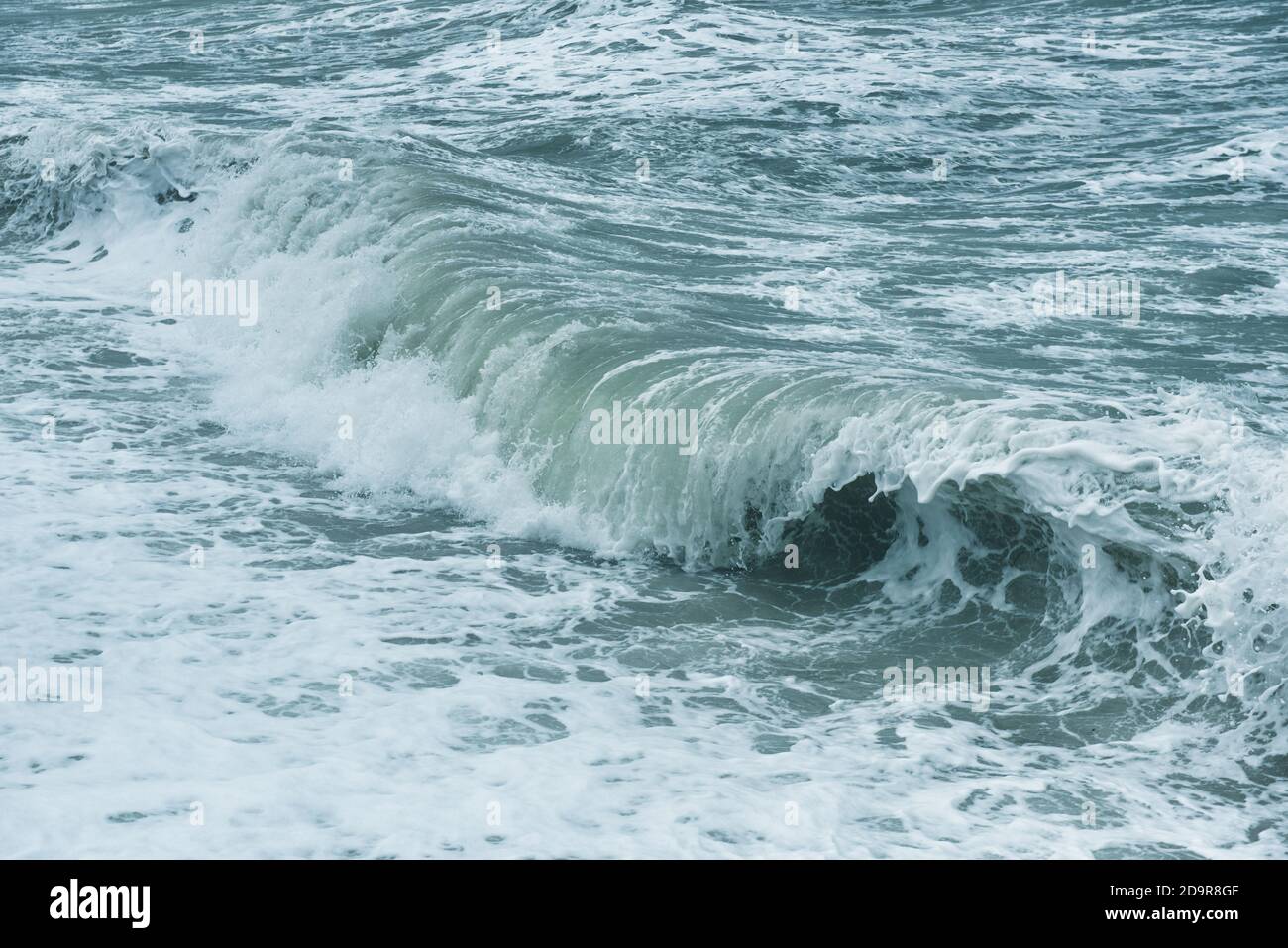 English Channel Sea wave, Winter, UK Stockfoto