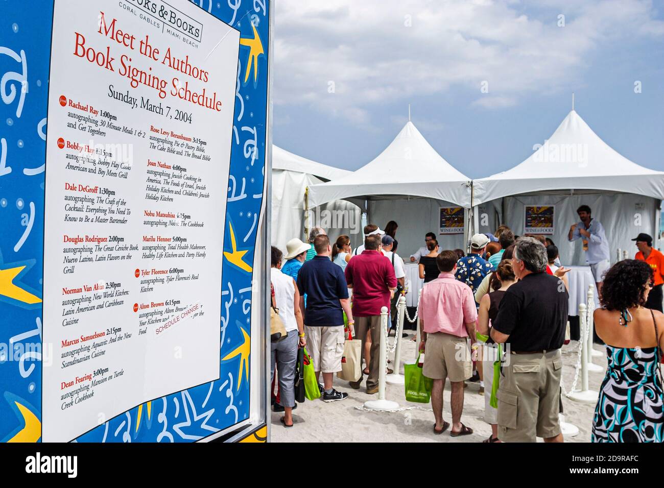 Miami Beach, Florida, Wine & Food Festival, jährliche Verkostung von Promi-Köchen, Gourmet-Essen, treffen Autoren, Buchunterzeichnung, Stockfoto