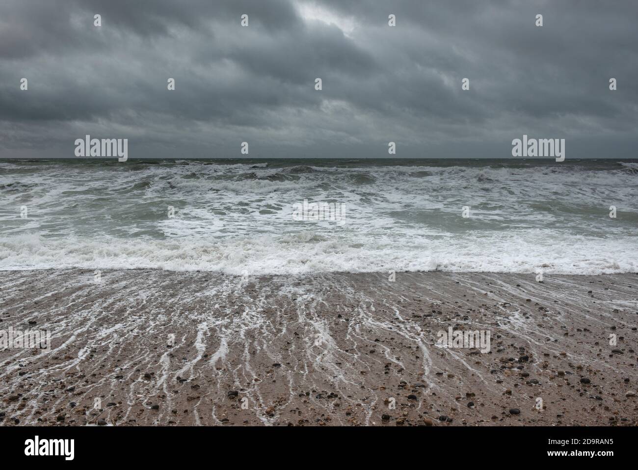 Stormy Sea Waves, englischer Kanal, Großbritannien Stockfoto