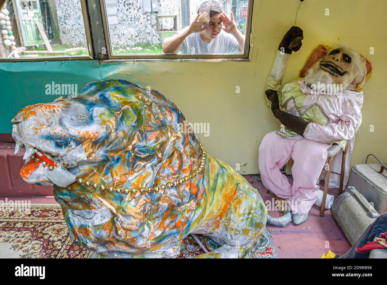 Louisiana Northshore, Abita Springs, Abita Mystery House UCM Museum primitive Kunst Antiquitäten Merkwürdigkeiten Sammlung, innen, Stockfoto