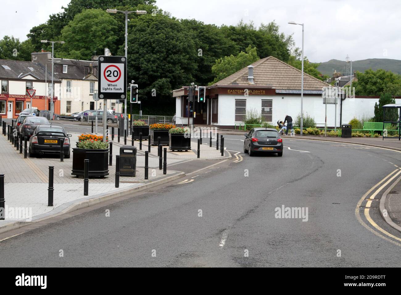 Kilbirnie North Ayrshire, Schottland, UK Straßenverbesserungen Stockfoto