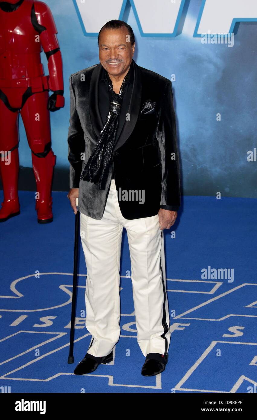 18. Dez 2019 - London, England, Großbritannien - Star Wars: The Rise of Skywalker UK Premiere, Cineworld, Leicester Square Fotoausstellungen: Billy Dee Williams Stockfoto