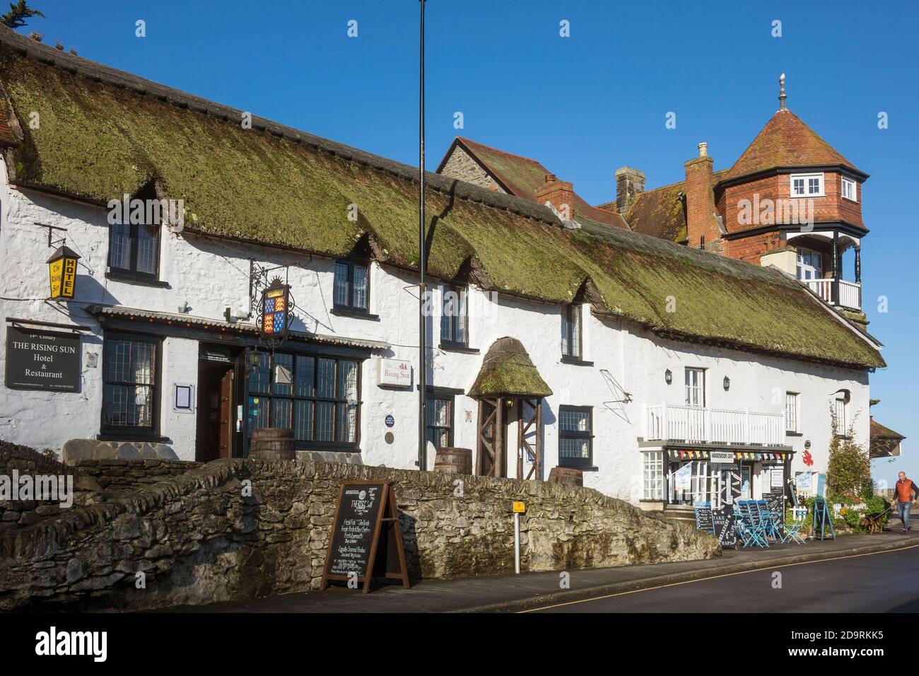 England, Devon, Lynmouth, Hafenhütten Stockfoto