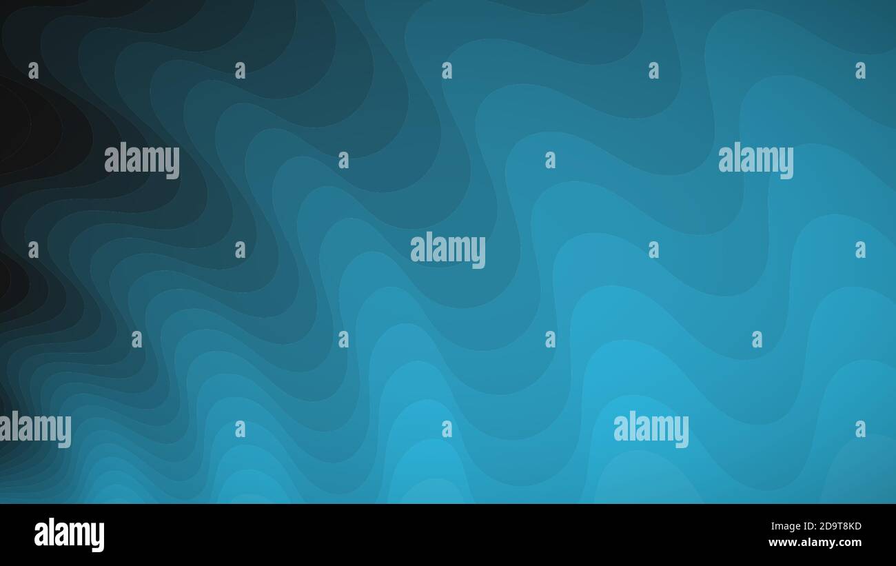 Abstrakter Hintergrund von welligen Linien in Hellblau Stock Vektor