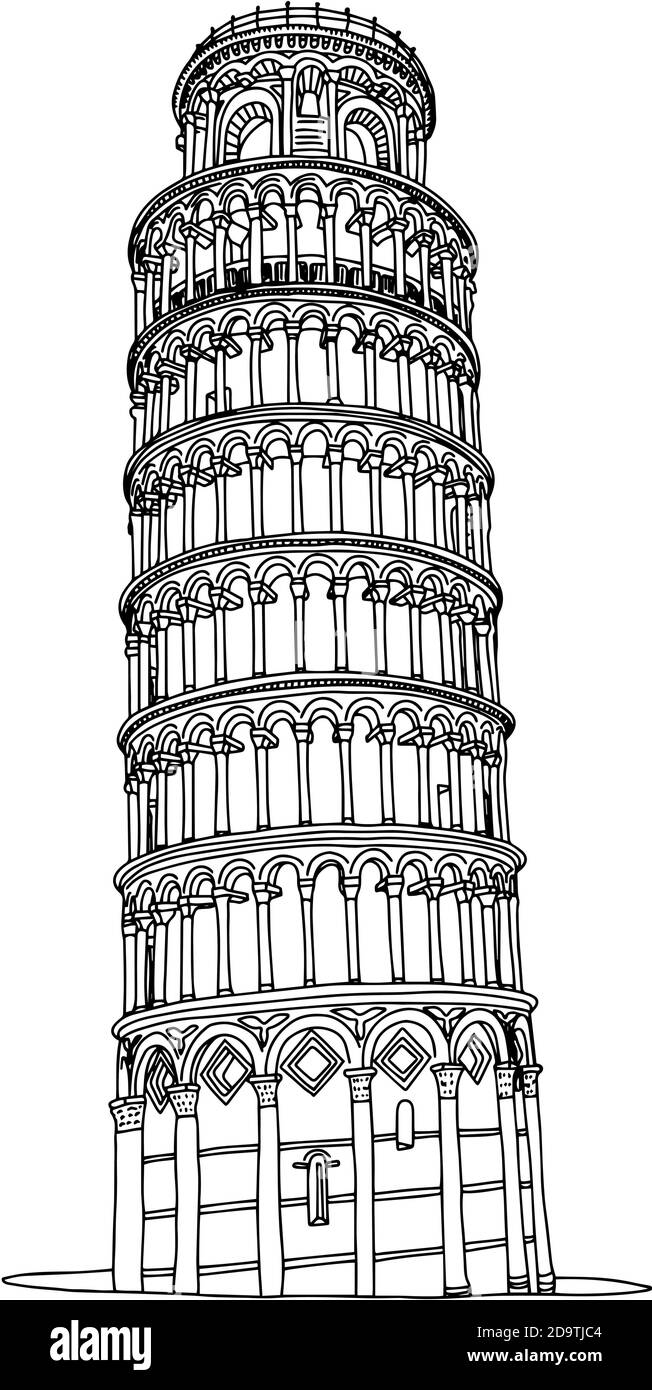 Lehnender turm von pisa vektorvektoren -Fotos und -Bildmaterial in