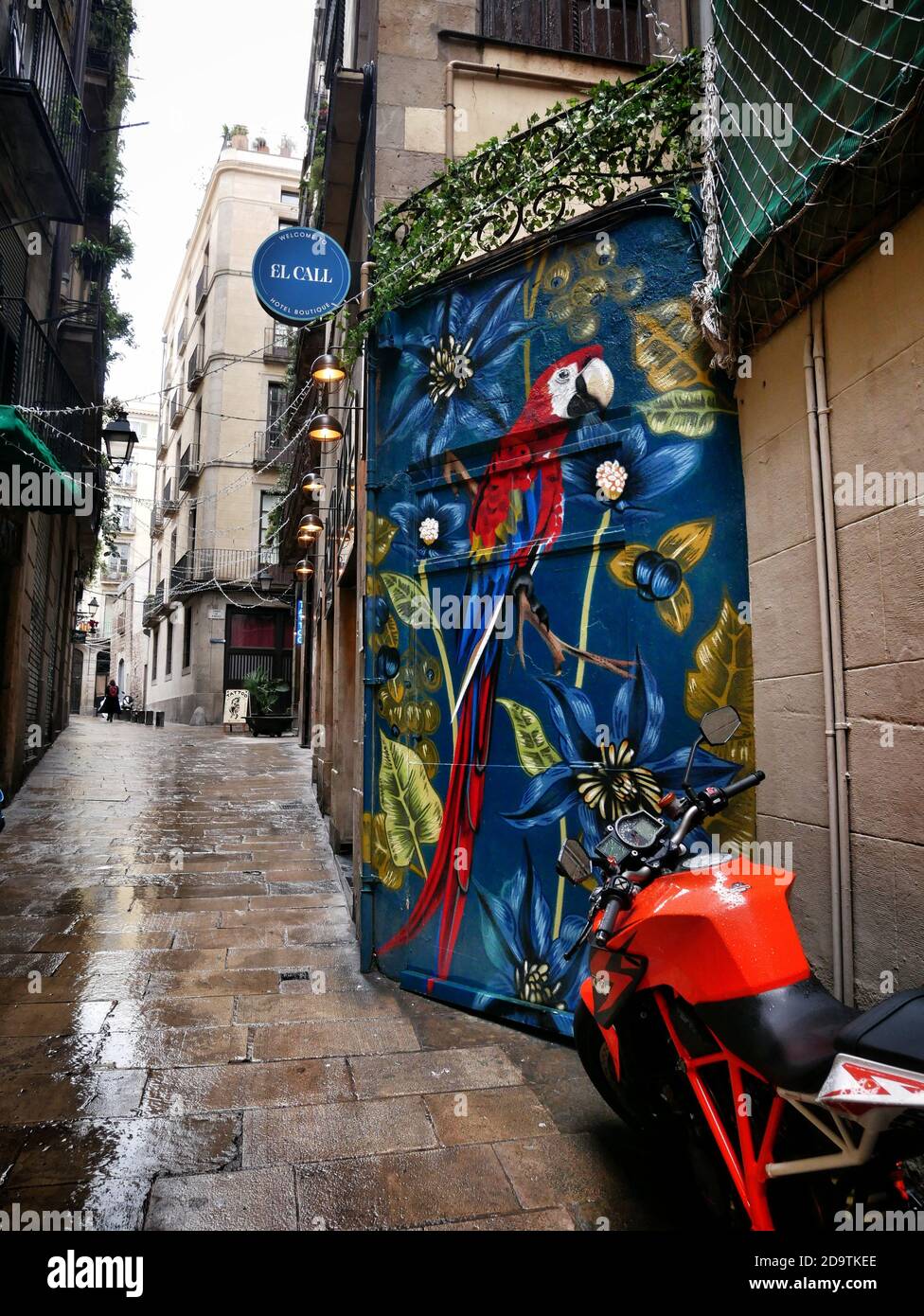 Ein Wandgemälde im Gotischen Viertel, BarcelonaBild von Julian Brown Stockfoto