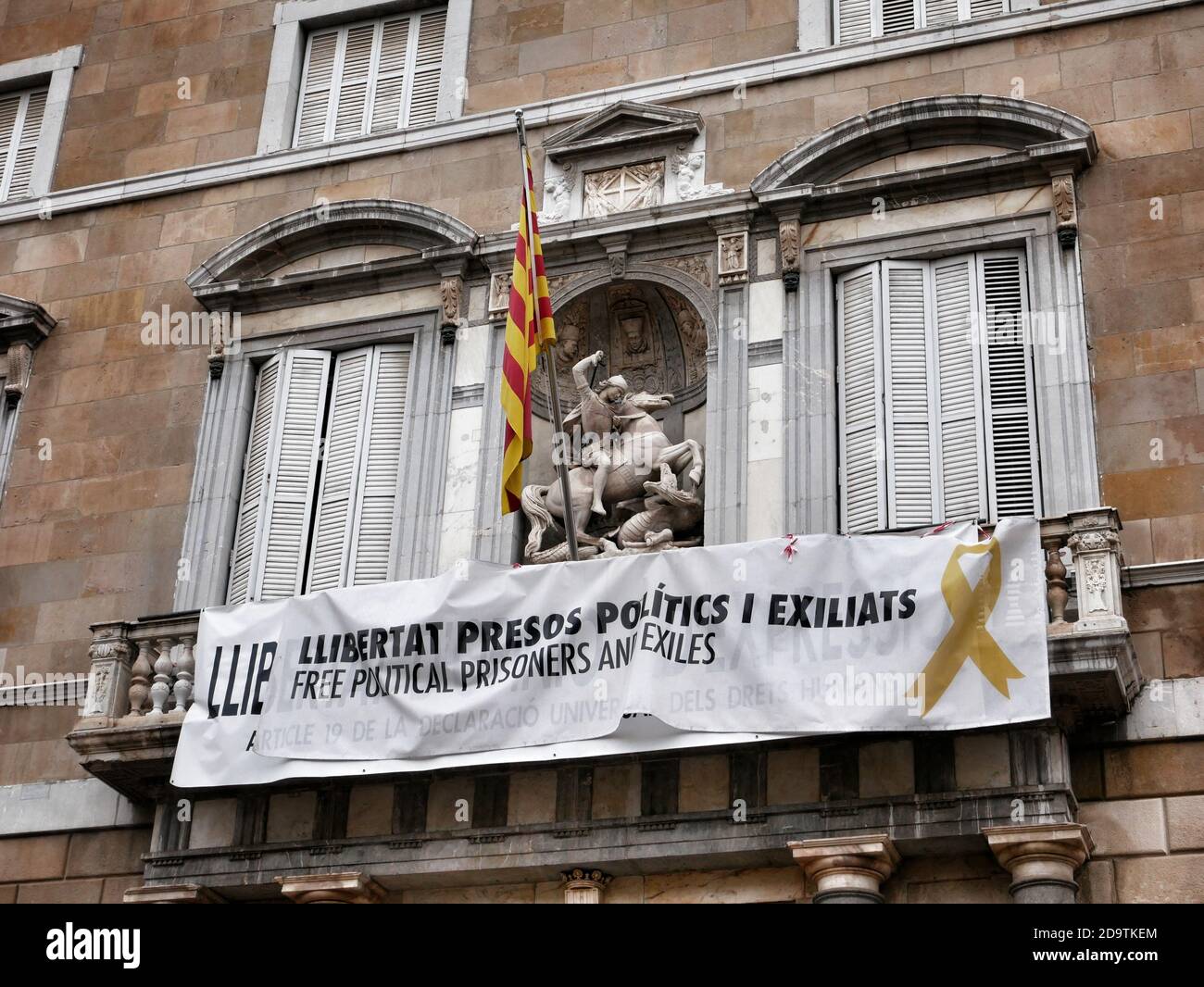 Katalanische Flaggen, BarcelonaBild von Julian Brown Stockfoto