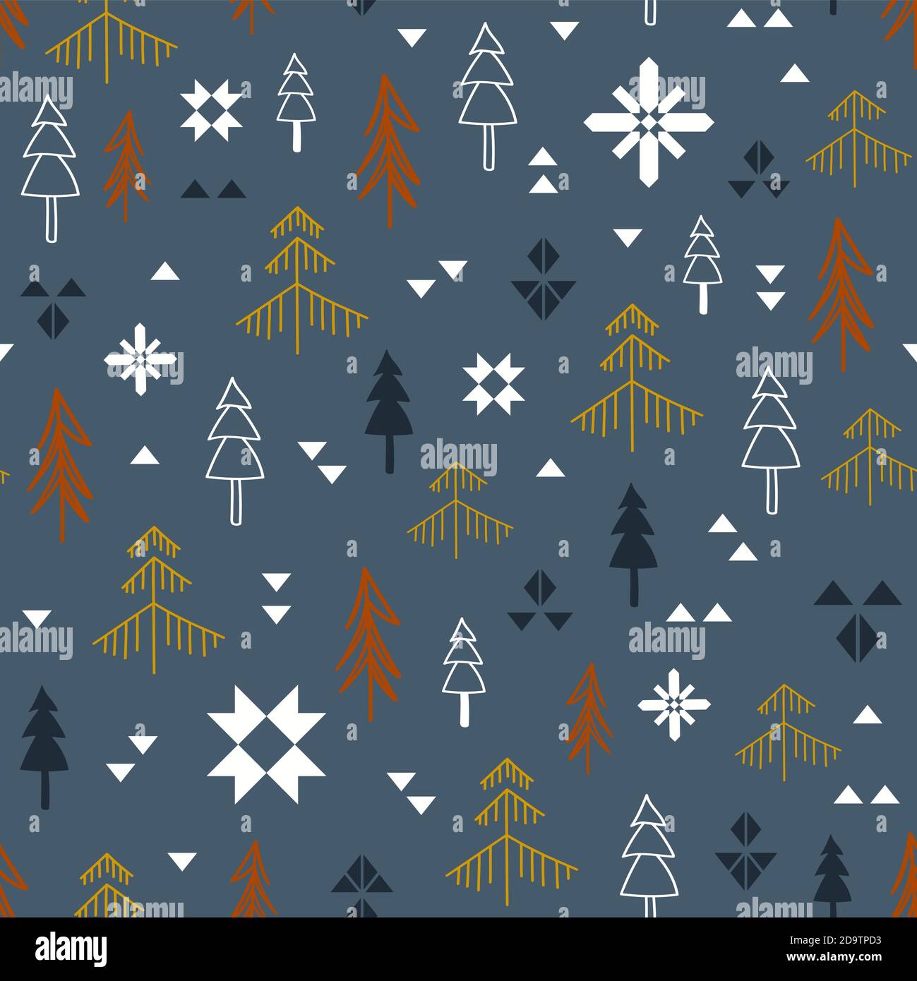 Nahtloses Muster. Abbildung Wald. Designhintergrund. Stock Vektor