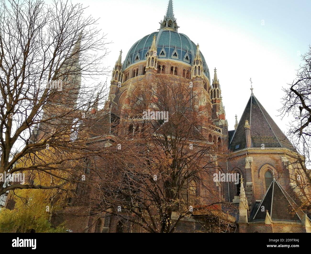 Die Kirche Maria des Sieges (Kirche Maria vom Belagerung.) Wien, Österreich in 11/07/2020. Stockfoto