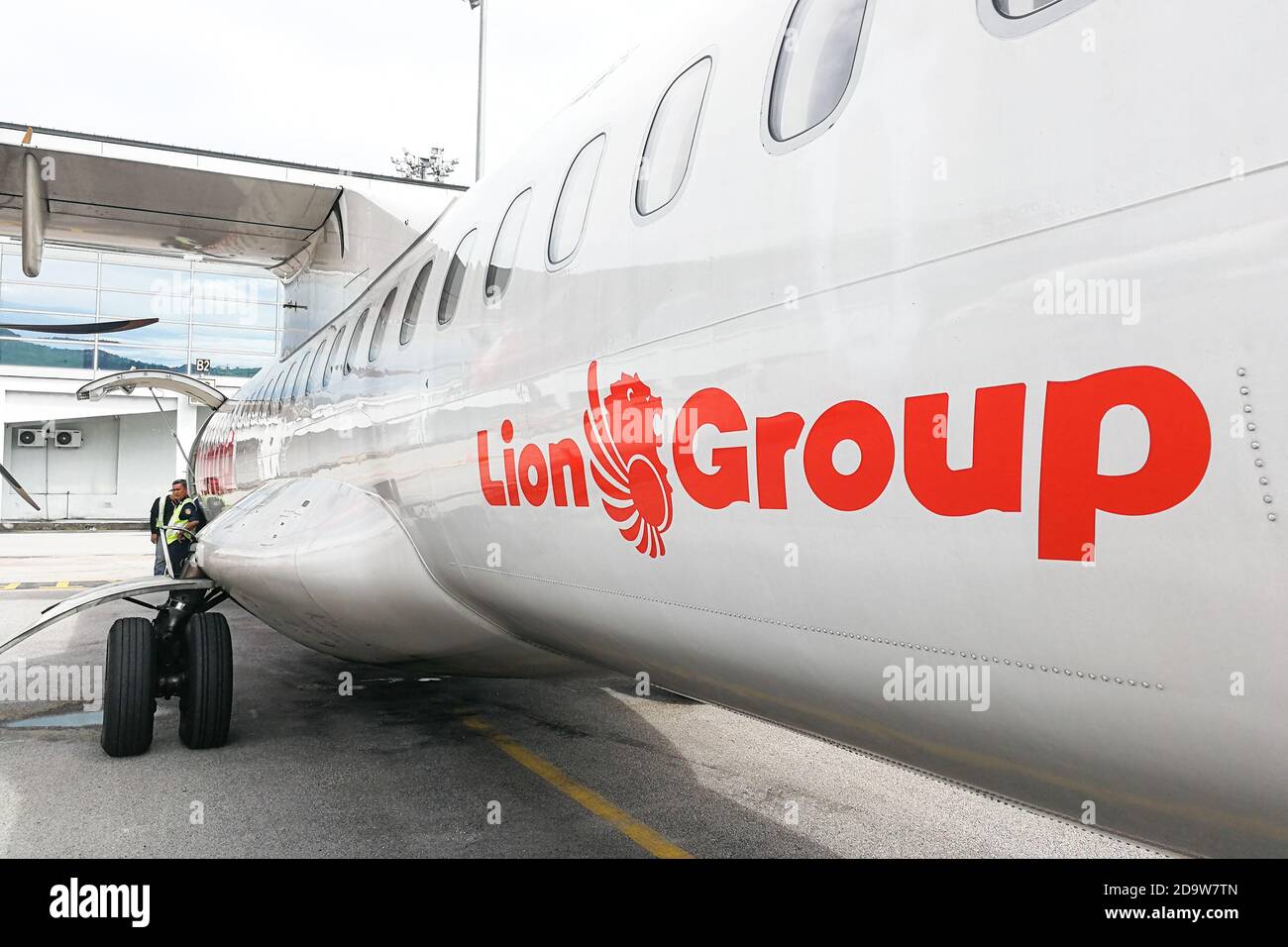 Malindo Airways ist Teil der indonesischen Lion Air Group. Der Name Malindo leitet sich von den Namen Malaysia und Indonesien ab. Stockfoto