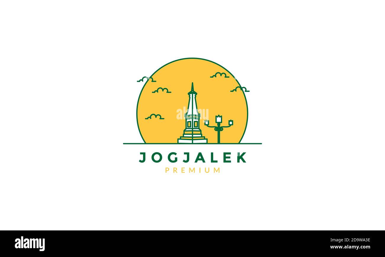 Monument Yogyakarta Linie abstrakt Logo Vektor Symbol Illustration Stock Vektor