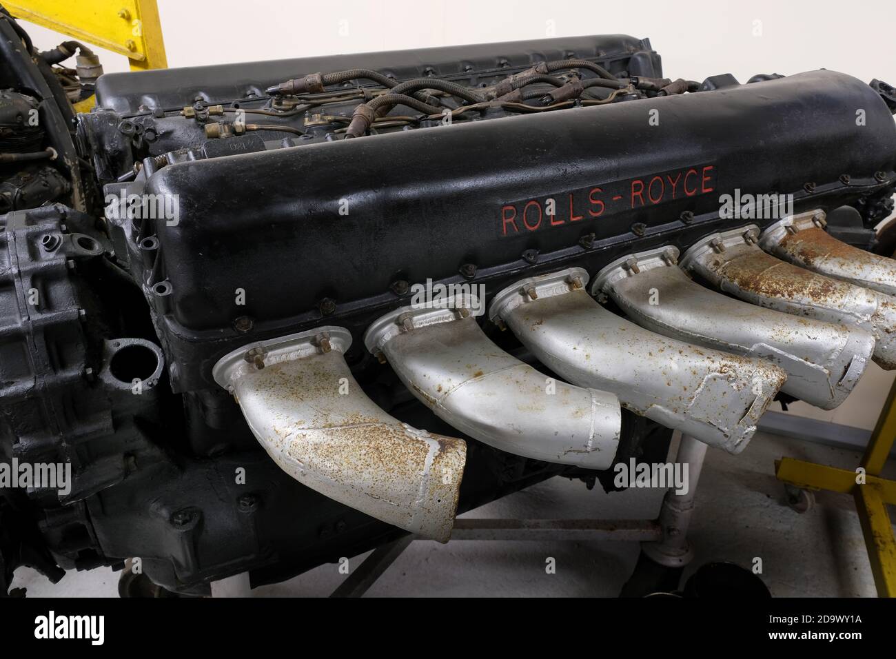 Rolls Royce Merlin Motor im Flugzeugmuseum. Stockfoto