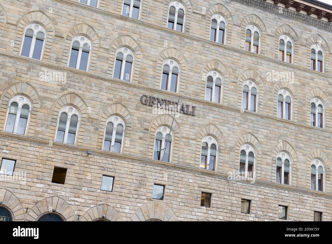 Palazzo delle Assicurazioni Generali, Florenz, Italien Stockfoto