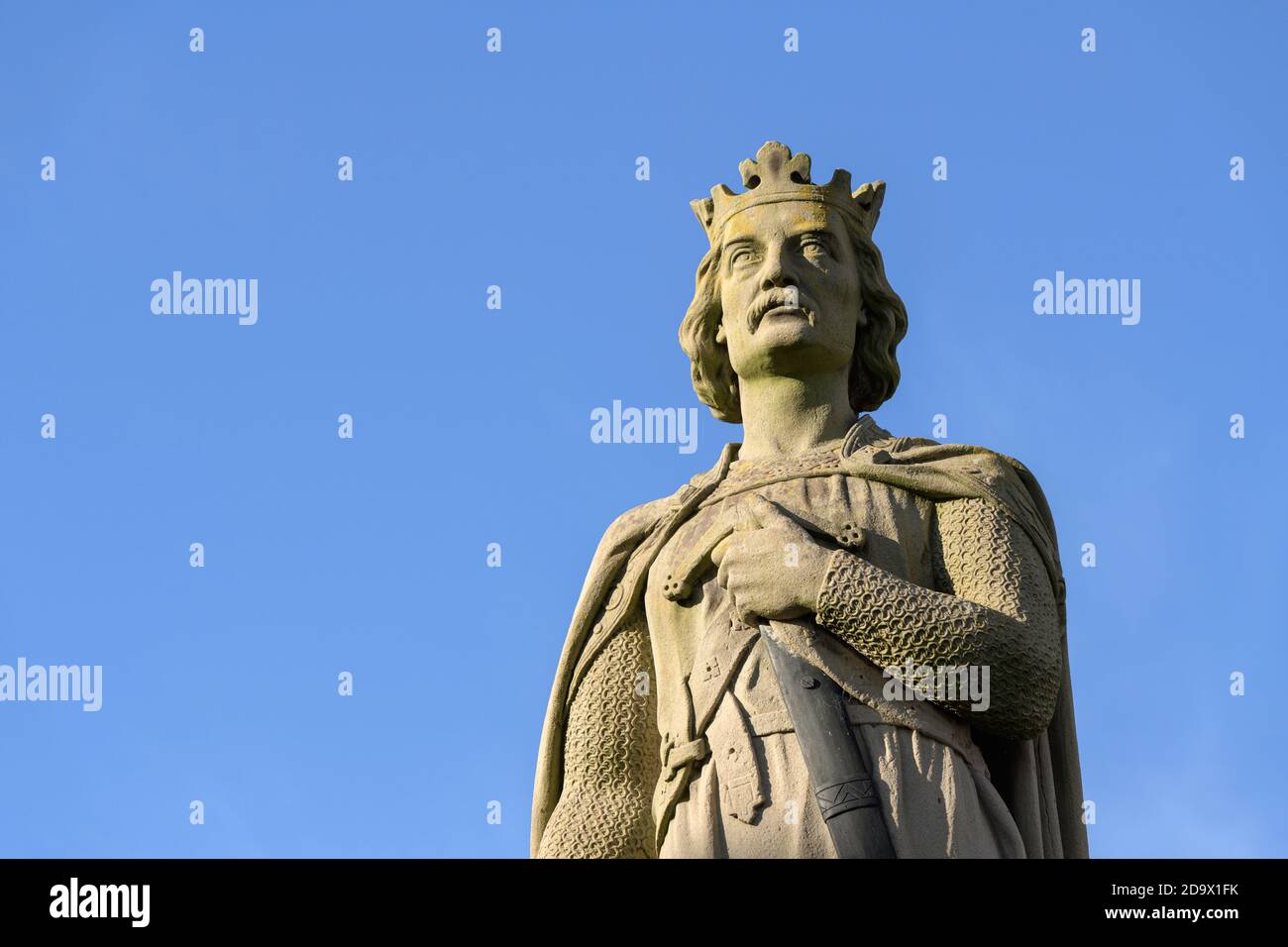 Statue von Robert der Bruce Lochmaben Dumfries und Galloway Schottland Stockfoto