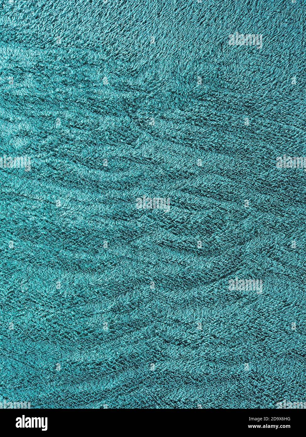 Textur von Teppich, Decke, Teppich, grün mit weichem Flor trama di moquette, Stockfoto