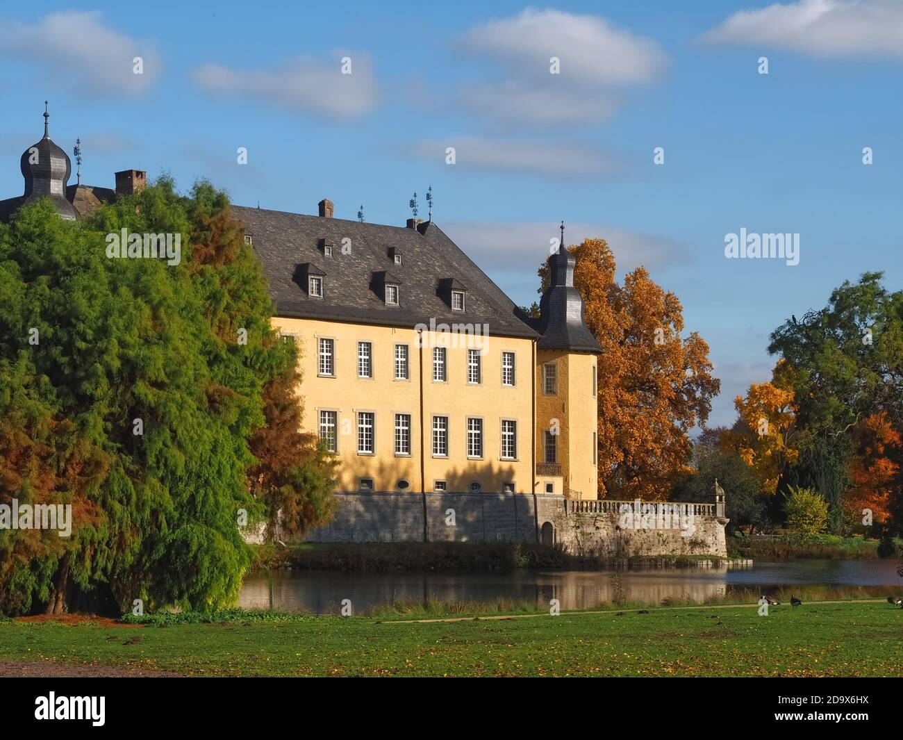 Barocke Wasserburg Schloss Dyck in Deutschland Stockfoto