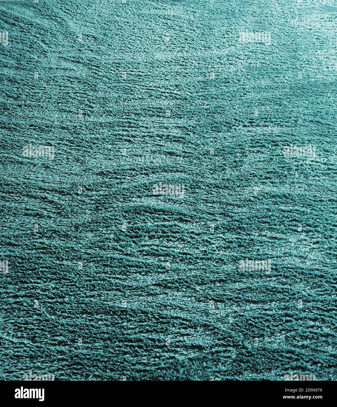 Textur von Teppich, Decke, Teppich, grün mit weichem Flor trama di moquette, Stockfoto
