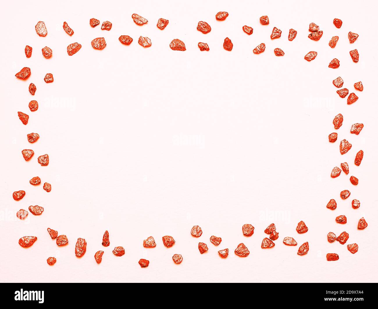 Hintergrund der kreativen Formen roten Nuggets Stockfoto