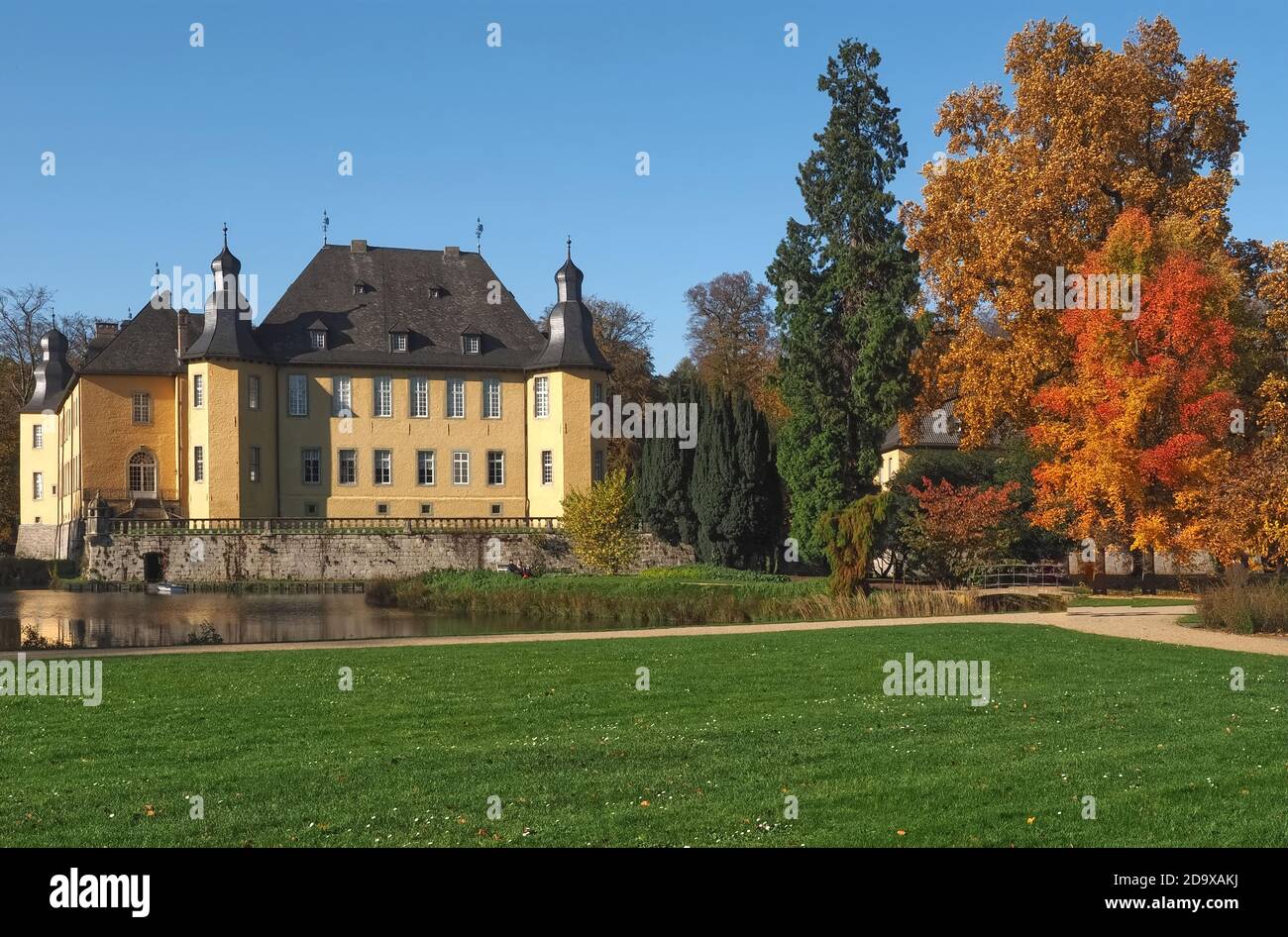 Barocke Wasserburg Schloss Dyck in Deutschland Stockfoto