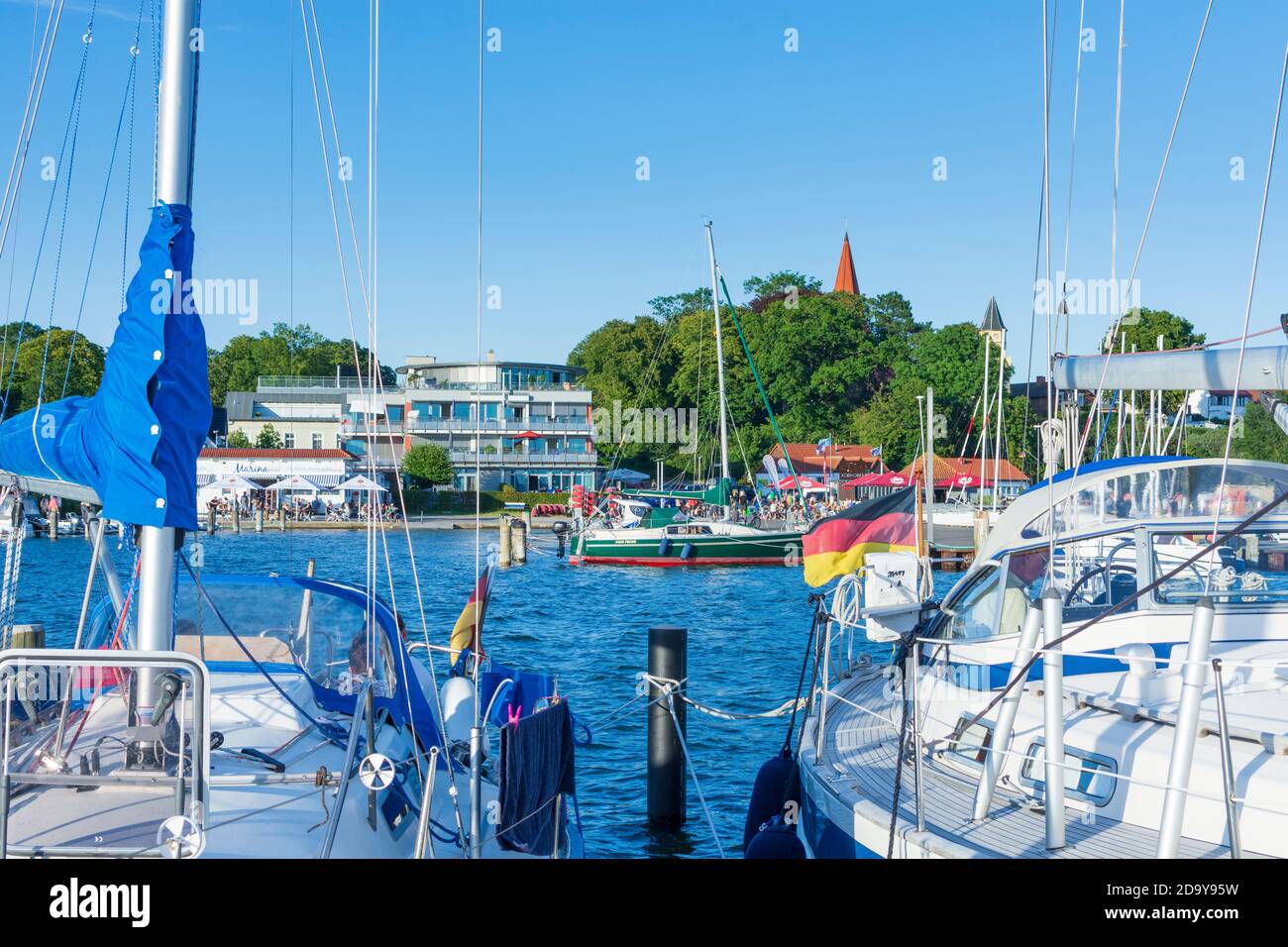 Altefähr: marina Altefähr, Segelboote, Ostsee, Ostsee, Rügeninsel, Mecklenburg-Vorpommern, Deutschland Stockfoto